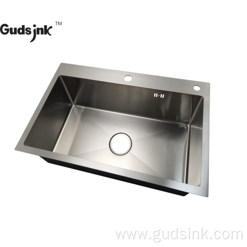 Single bowl stainless steel handmade kitchen sink